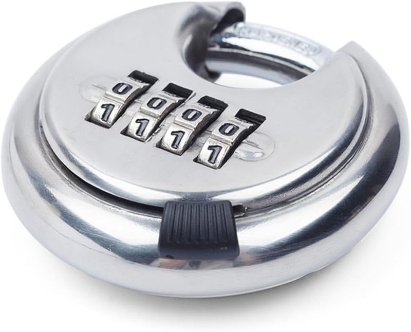 4 Digit Combination Padlock Stainless Steel Travel Safe Resettable for Doors Suitcases - Image 1