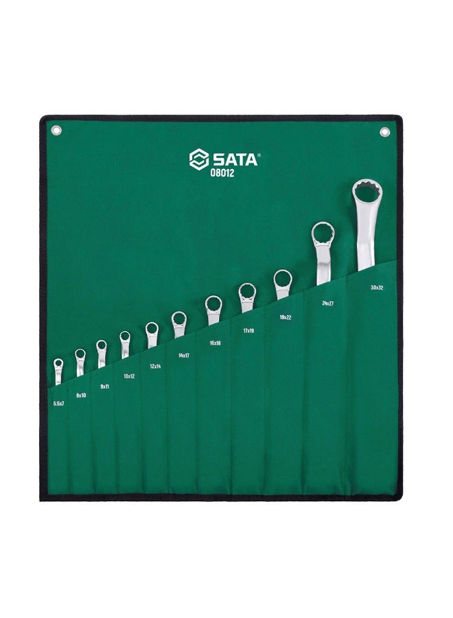 SATA ST08012 10-Piece Metric Double Box End Wrench Set - Image 1