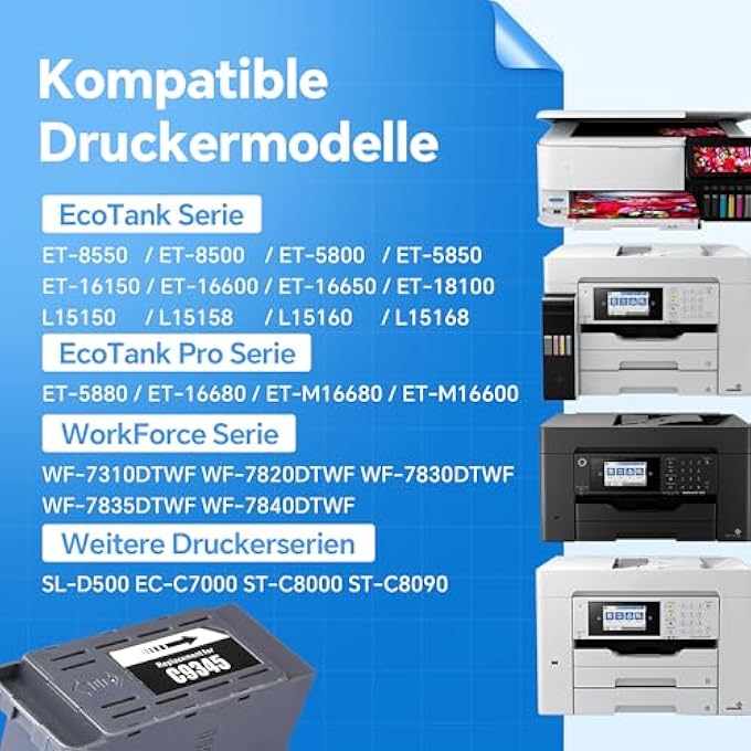 PXMB9/C9345 (C12C934591) MAINTENANCE BOX COMPATIBLE WITH EPSON ECOTANK ET-8550 ET 8550 ET-8500 ET 8500 ET-5800 ET-5850 ET-16150 ET-16600 ET-16650 ET-1811 00 ET-5880 ET-16680 ET-M16680 (2-PACK - Image 2