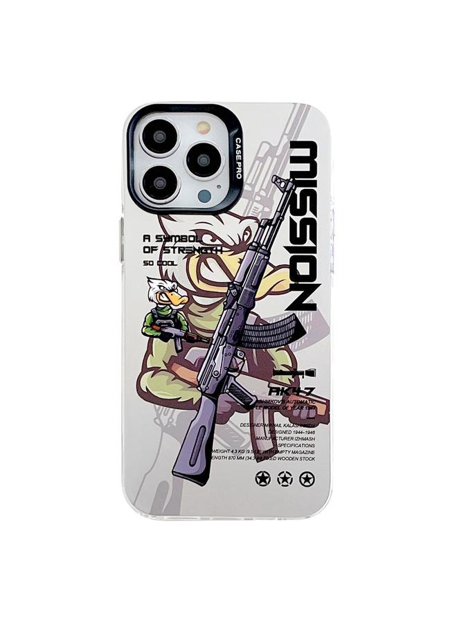 اس-توب جراب لهاتف iPhone 13 Pro Max مصنوع من مادة البولي كربونات المطلية بالفضة - Image 1