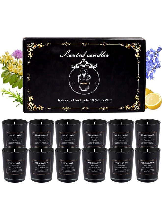 EUPNHY 12 Pack Scented Candles Gift Set 2.5oz Strong Fragrance Aromatherapy Jar Candle Set Soy Wax Decorative Candles for Home Scented Bath and Body Works Candles Best Gifts for Women. - Image 1
