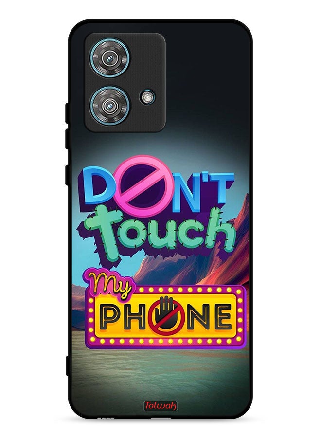 Tolwak Motorola Edge 40 Neo 5G Protective Case Cover Do Not Touch My Phone - Image 1