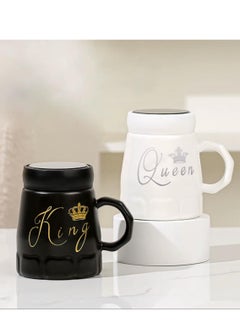 King and Queen mugs with a modern and elegant design