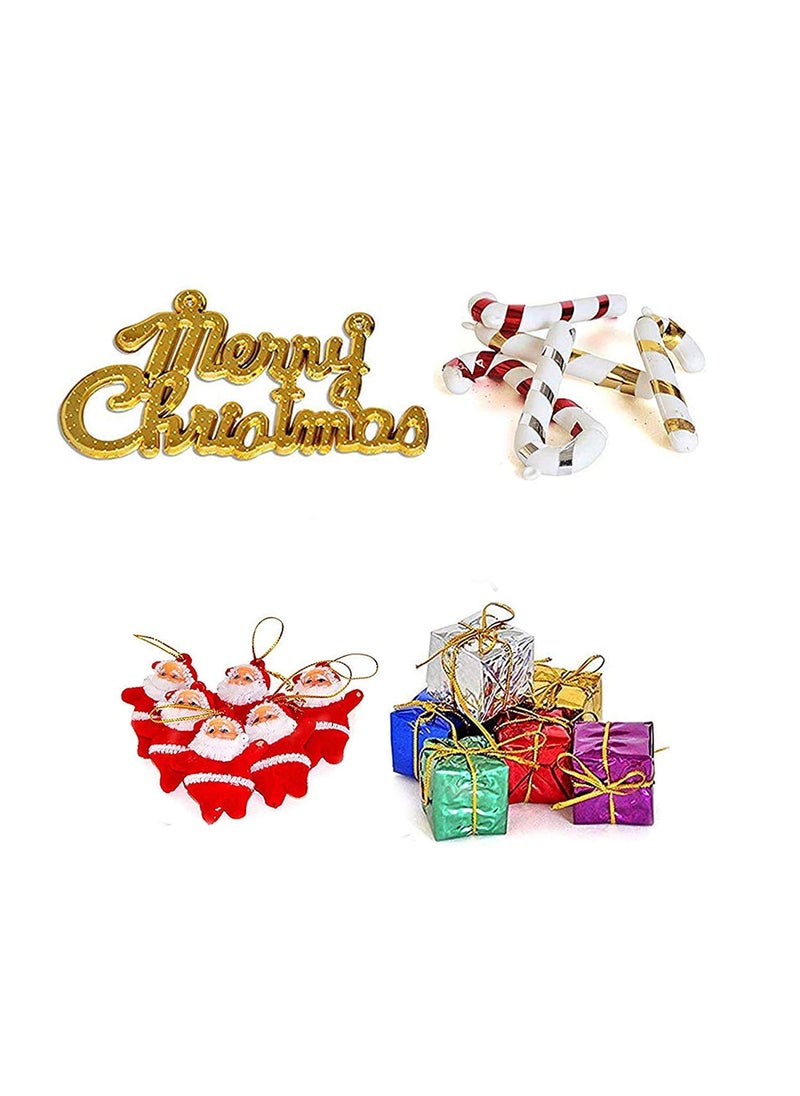 RASHRI ; One For All RASHRI One For All 1 Feet Small Size Christmas Tree for Table Office Desk Centerpiece Home Office Decoration 1 Feet with 42 Ornaments Tree Decoration Props Xmas Tree  - Image 2