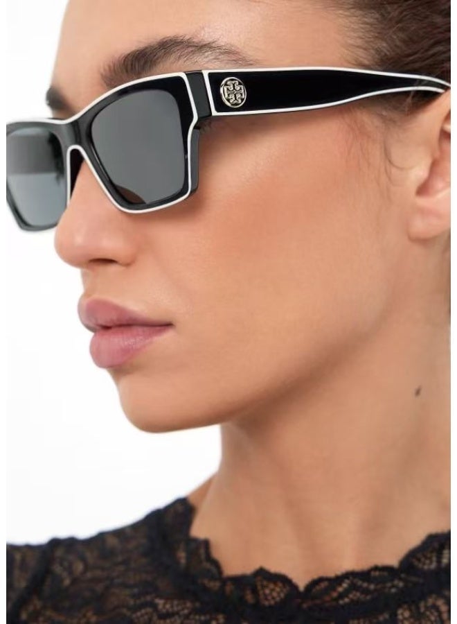 توري بورش Tory Burch 100 ٪ UVA / UVB حماية النظارات الشمسية المعدنية للجنسين - Image 4