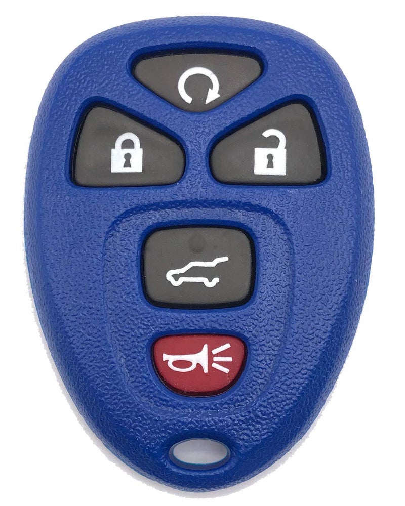 Replacement Key Fob Cover Fit for 2007 2008 20092016 Chevy GMC Pontiac Saturn Suzuki Cadillac Buick Keyless Entry Remote Case Button Pad Blue 5 Buttons