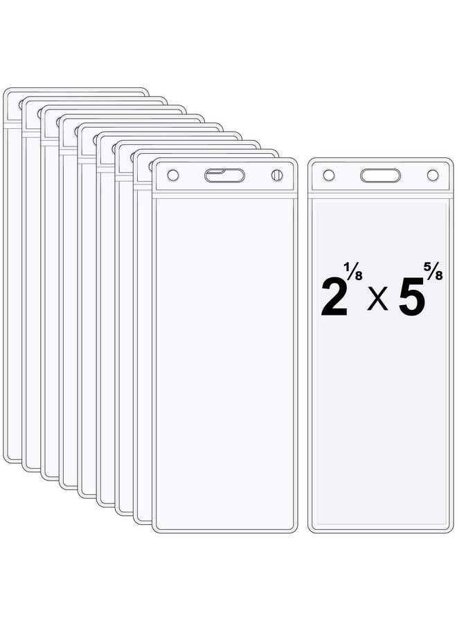 اياستي مجموعة من 10 حاملات شارات تذاكر شفافة عمودية وحاملات تذاكر بلاستيكية مقاس 6.5 × 2.56 بوصة حامل تذكرة اعتماد لحفلة موسيقية - Image 2