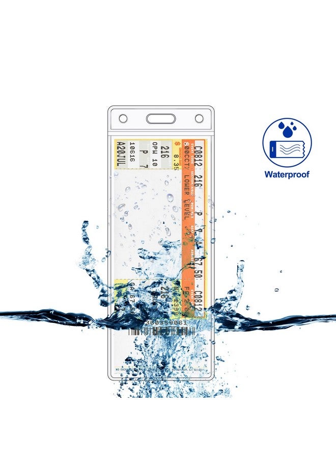 اياستي مجموعة من 10 حاملات شارات تذاكر شفافة عمودية وحاملات تذاكر بلاستيكية مقاس 6.5 × 2.56 بوصة حامل تذكرة اعتماد لحفلة موسيقية - Image 5