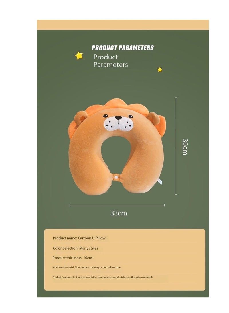  CityRiya-Long رغوة الذاكرة على شكل U السفر وسادة الرقبة ، وسادة الرقبة المحمولة للطائرات والسيارات والمكاتب - توفير الدعم الهندسي للكبار والأطفال ، قابل للتعديل حزام الكتف ، راحة النوم - Image 2