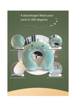 CityRiya-Long Memory Foam U-Shaped Travel Neck Pillow, Portable Cervical Pillow for Airplane, Car & Office Nap - Ergonomic Support for Adults & Kids, Adjustable Strap, Comfortable for Sleeping  - Image 3