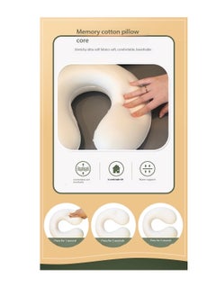 CityRiya-Long Memory Foam U-Shaped Travel Neck Pillow, Portable Cervical Pillow for Airplane, Car & Office Nap - Ergonomic Support for Adults & Kids, Adjustable Strap, Comfortable for Sleeping  - Image 4