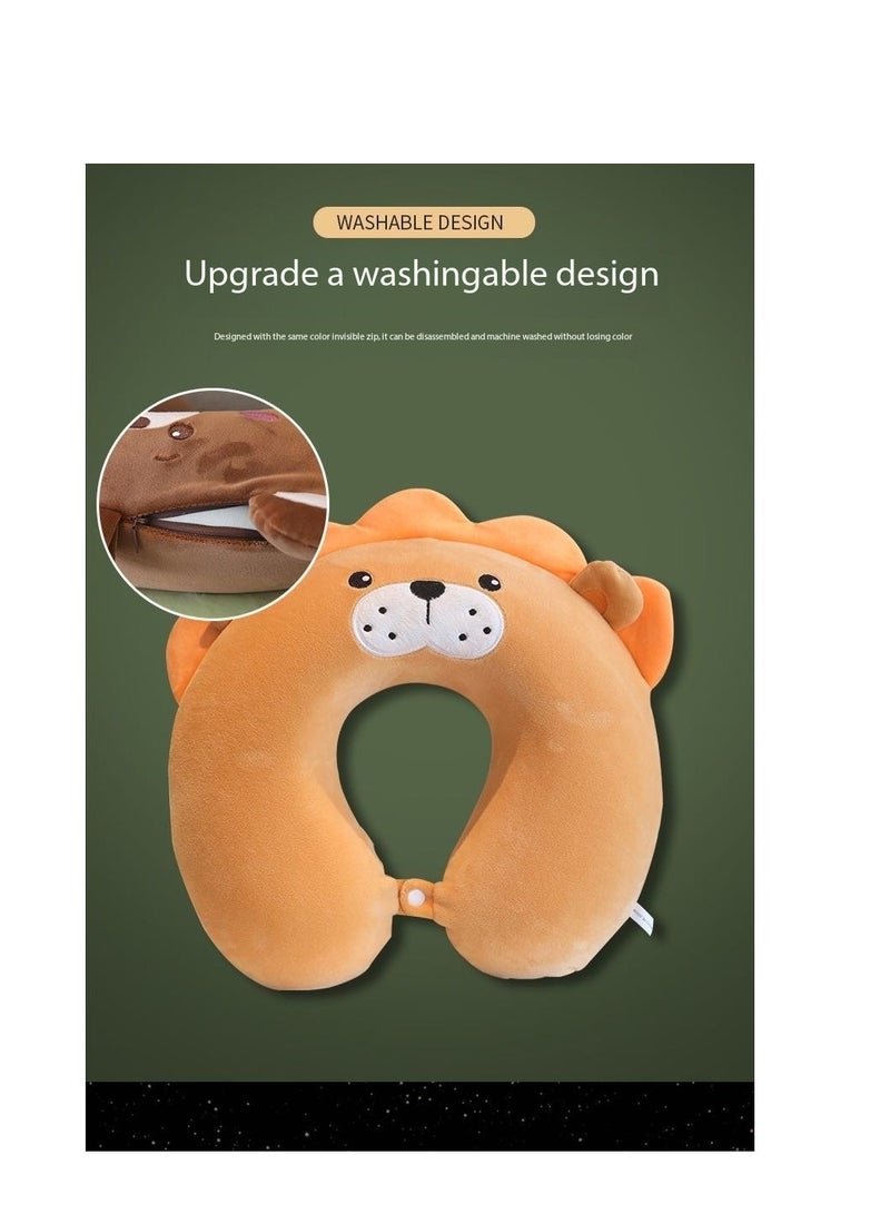  CityRiya-Long رغوة الذاكرة على شكل U السفر وسادة الرقبة ، وسادة الرقبة المحمولة للطائرات والسيارات والمكاتب - توفير الدعم الهندسي للكبار والأطفال ، قابل للتعديل حزام الكتف ، راحة النوم - Image 5