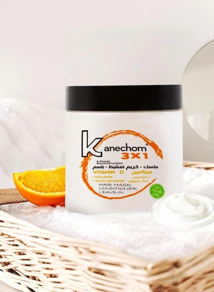 Kanechom 3 in 1 Mask Comb Cream and Vitamin C Conditioner 500 ml - Image 3