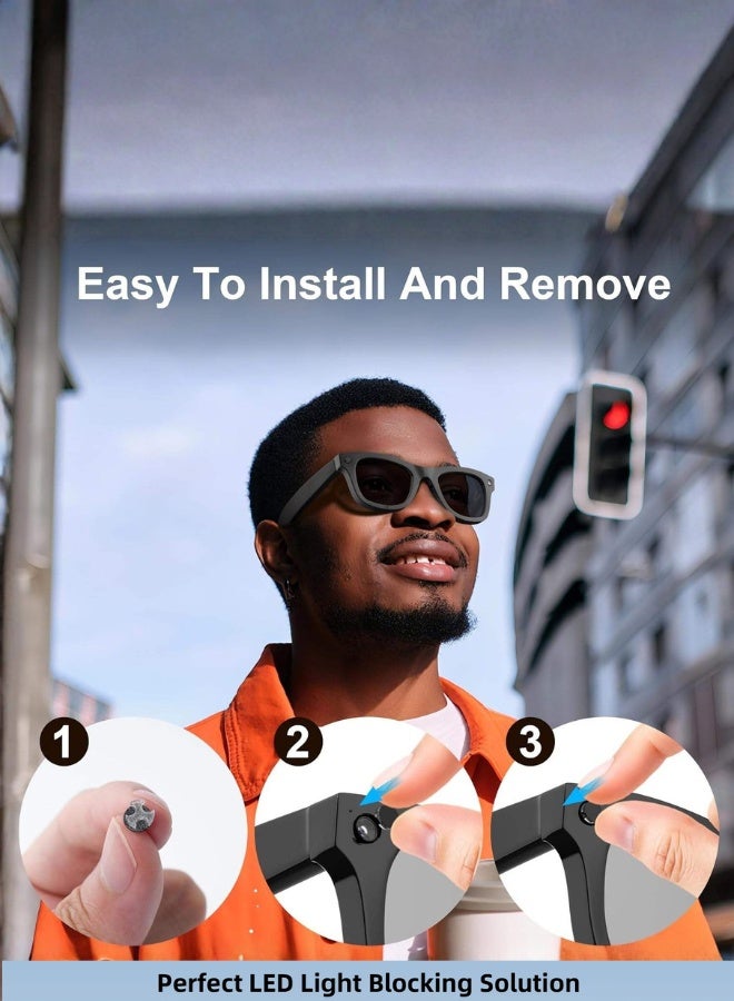 Chase Up LED Light Blocking Stickers for Ray-Ban Meta Smart Glasses – Anti-Glare Privacy Covers Compatible with Wayfarer, Skyler & Headliner Accessories - Image 5