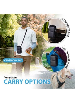 Hengwin Hengwin Leather Vertical Men Cell Phone Holster Wallet Case with Belt Clip Loop Travel Messenger Bag Waist Pouch Crossbody Purse Fits for iPhone 15 Pro Max 14 Plus Samsung Galaxy A54 Note 9 8 (Black)  - Image 5