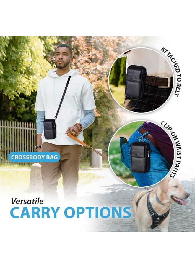 Hengwin Hengwin Leather Vertical Men Cell Phone Holster Wallet Case with Belt Clip Loop Travel Messenger Bag Waist Pouch Crossbody Purse Fits for iPhone 15 Pro Max 14 Plus Samsung Galaxy A54 Note 9 8 (Black)  - Image 5