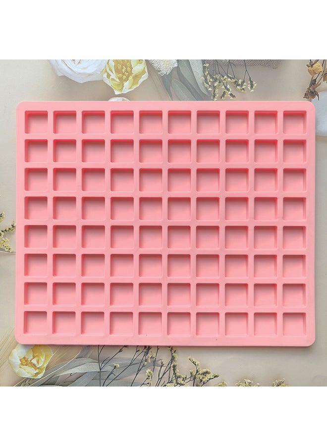 80 Even Square Ice 791 Chocolate Silicone Ice Mold Candy Dessert Mold Cake Decoration Baking-Color:Rice Powder - Image 1