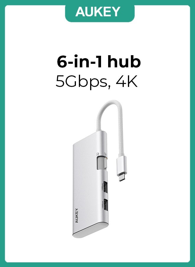 أوكي Aukey 6-in-1 Usb Hub Adapter
