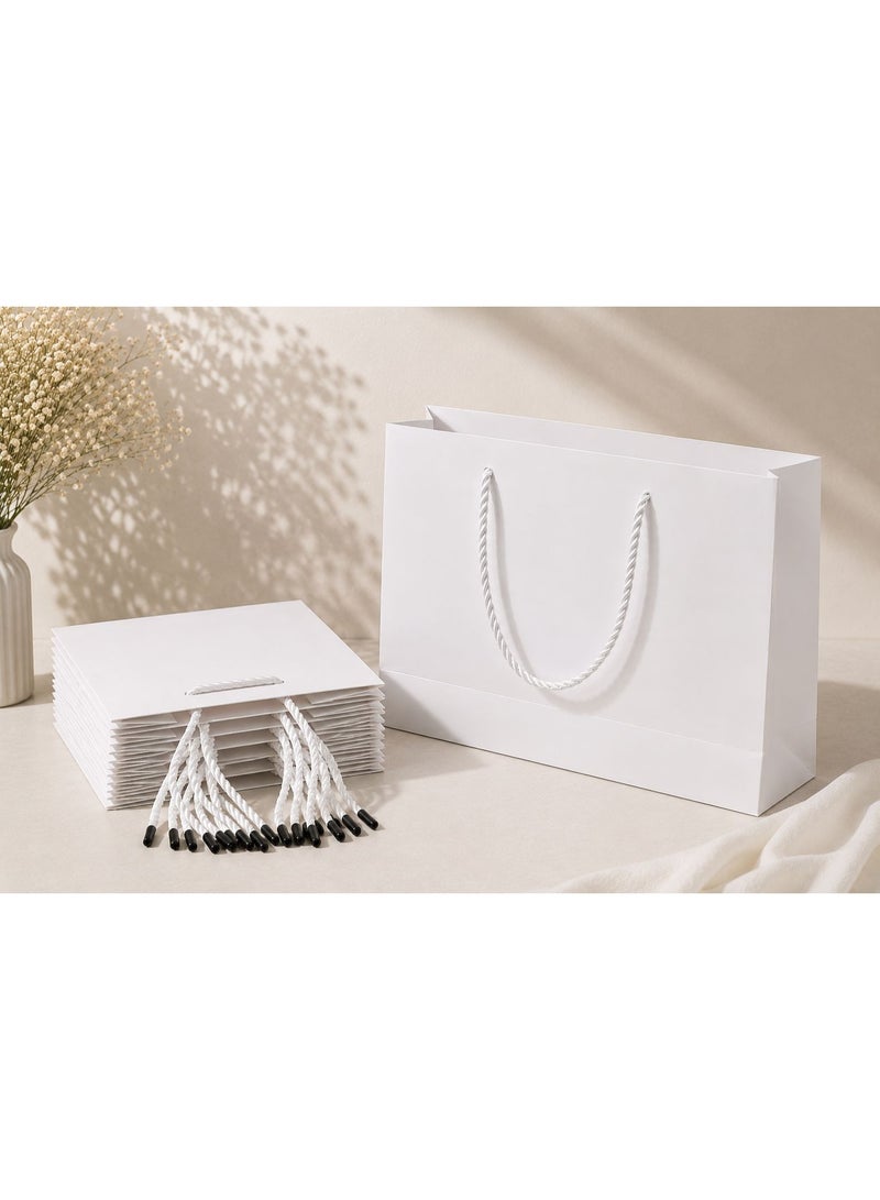 Set of 6 Luxury White Gift Bags – 36×25×11.5 cm - Image 1