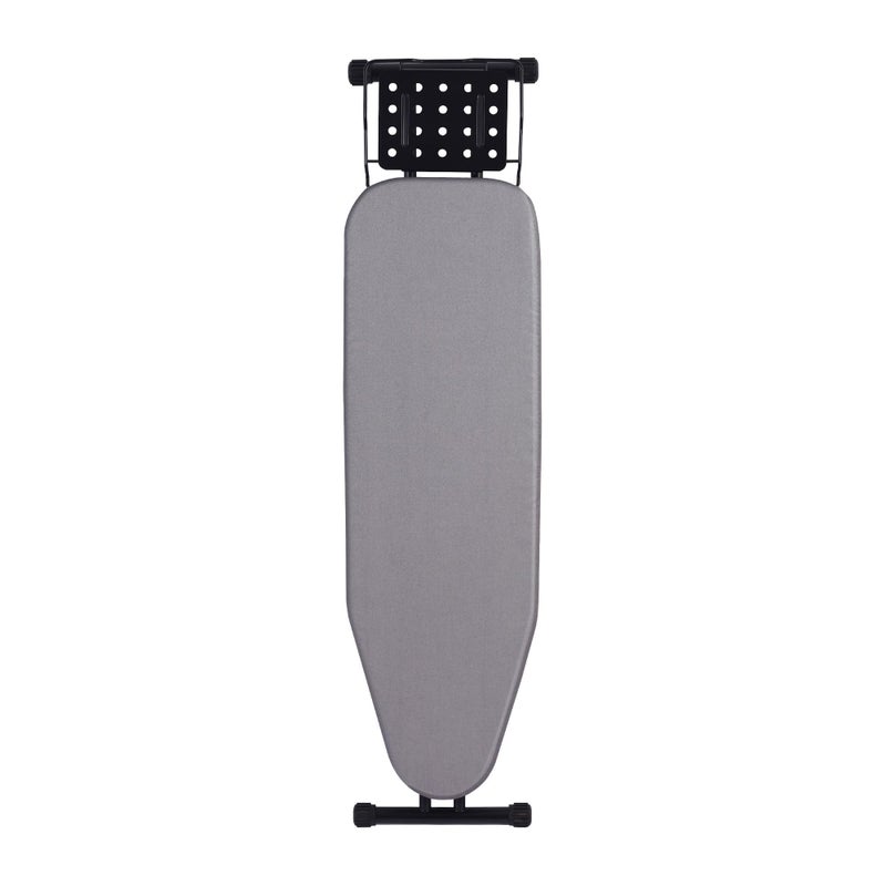 Jakeefud Deluxe Ironing Board with Heat Resistant Cover and Thicken Felt Pad Heavy Sturdy LegsFull Size Hanger Iron BoardFoldable LGrey
