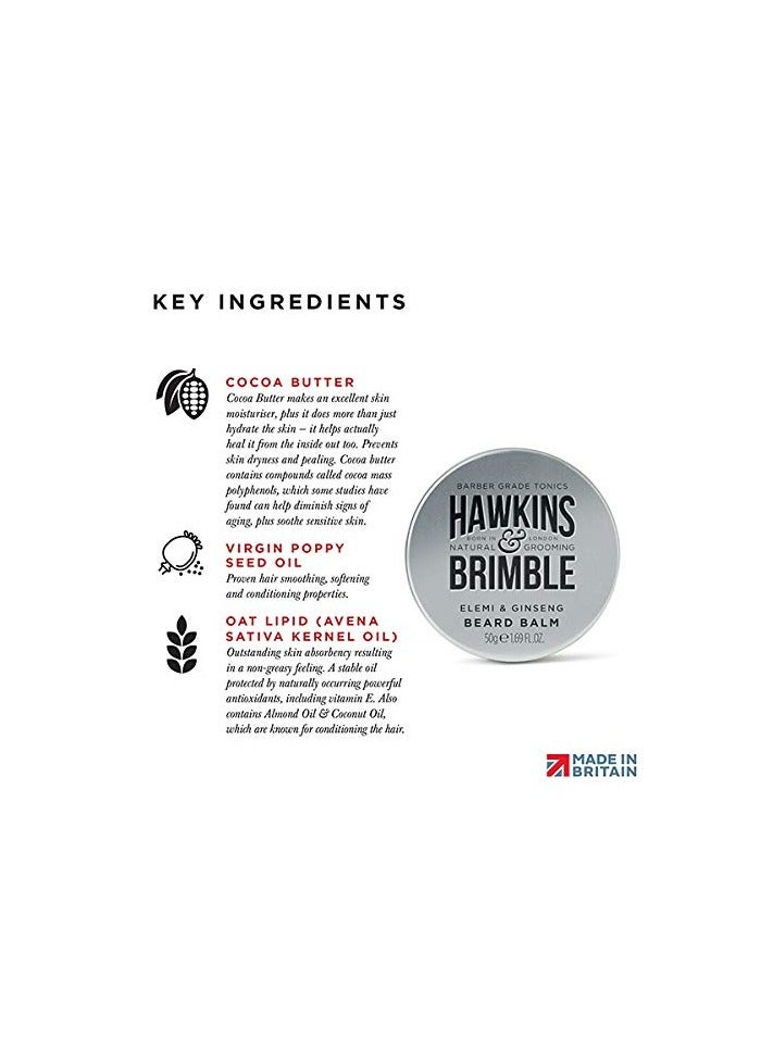Hawkins & Brimble Beard Balm 50g / 1.69 fl oz.- Smooths, Softens & Conditions | Award Winning British Grooming Product Made With Natural Ingredients | Cruelty-free Vegan Gluten - Image 2