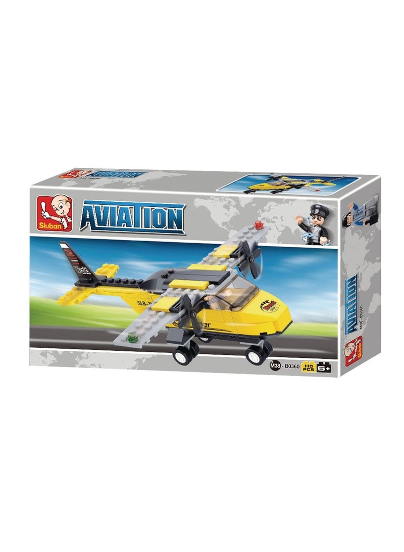 Sluban Sluban - Aviation-T Trainer Aircraft 110 Pieces - M38-B0360  - Image 1