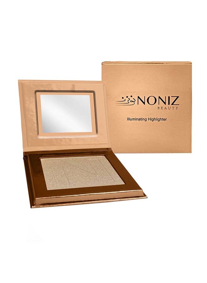 NONIZ BEAUTY Powder Highlighter - Metallic Shimmer Highlighting Makeup Powder - Highly Pigmented - (Light Up) - Image 1