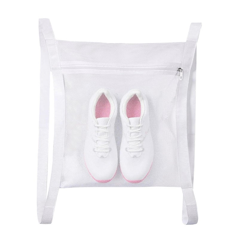 Mingting Shoe Dryer Bag, Mingting Large Wash Dry Net Bag 15.7x15.7 Inch for Sneaker Shoes Laundry Dryer Bags with Zipper and Strap for Most Dryers Door,White(1 Pack) - Image 1