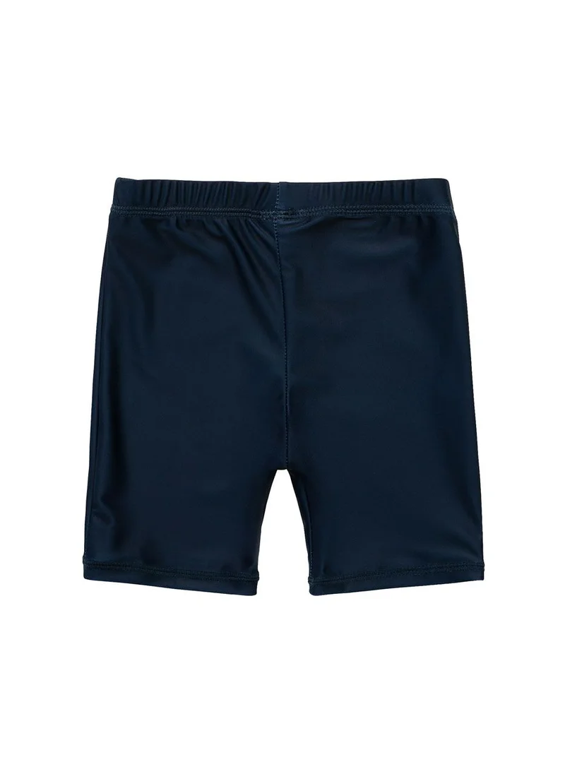 MINOTI Kids Boys' Two-Piece Swim Set with Short Sleeves and Print