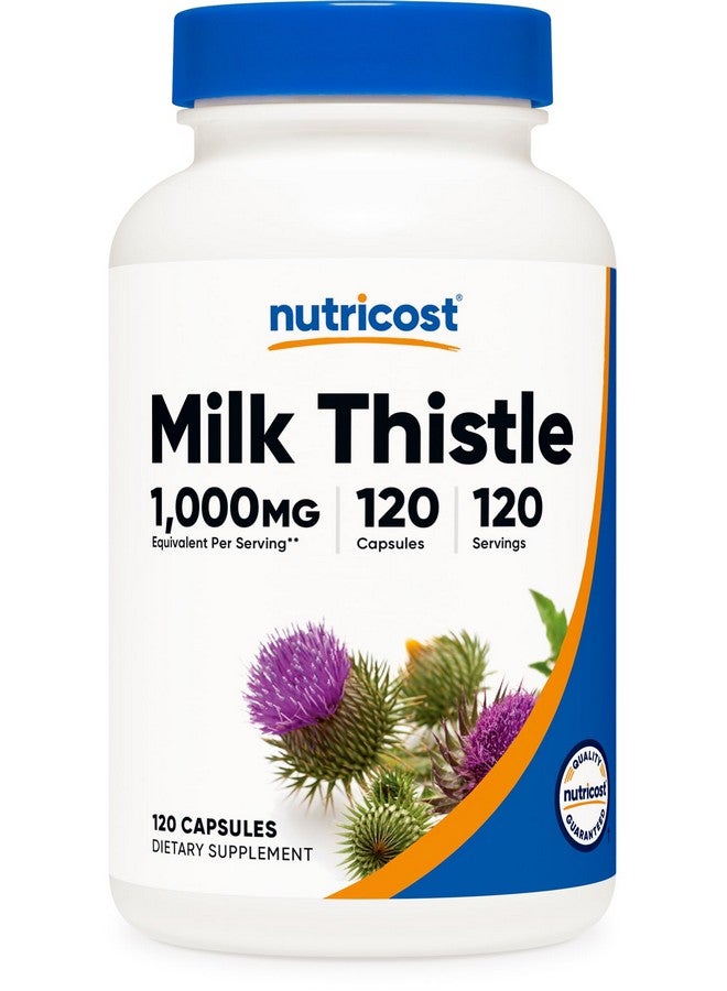 Nutricost Milk Thistle 1,000mg Equivalent, 120 Capsules - 250mg of 4:1 Extract - Vegan, Non-GMO and Gluten Free - Image 1