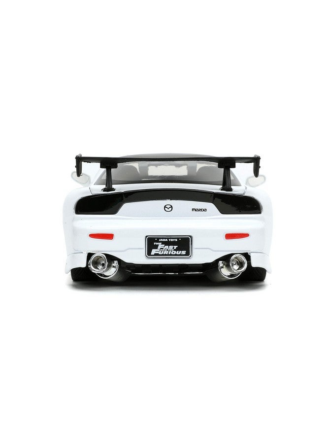 جادا تويز سيارة مصبوبة من فاست آند فيوريوس 1:24 1992 مازدا Rx-7، ألعاب للأطفال والكبار، بيضاء - Image 4