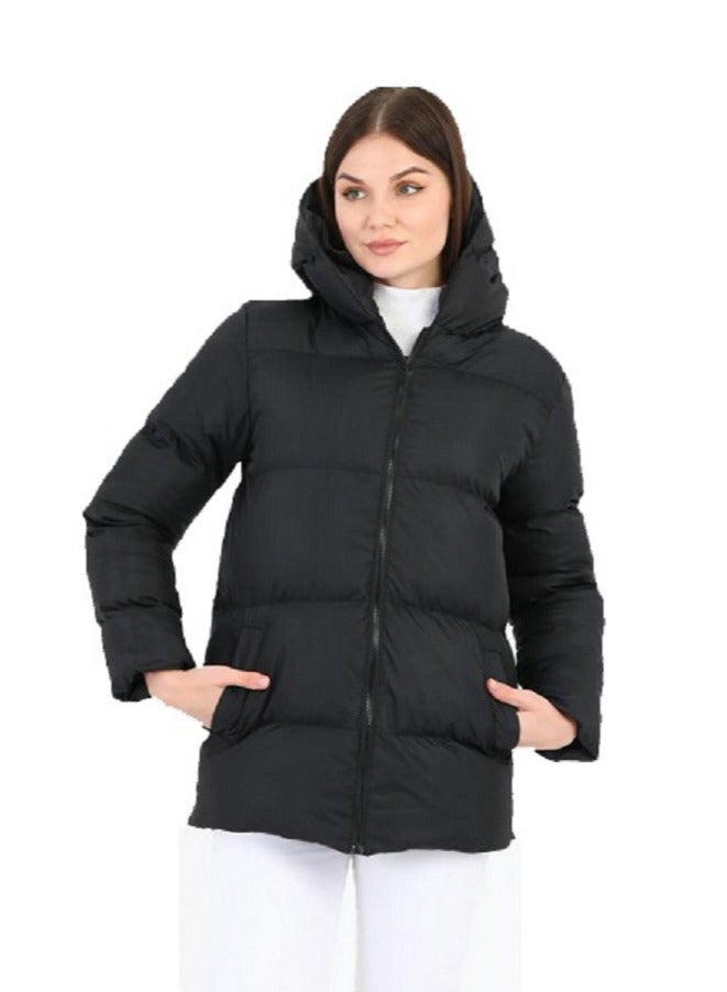 general Bomber Jacket with Removable Hood For Women - Image 1