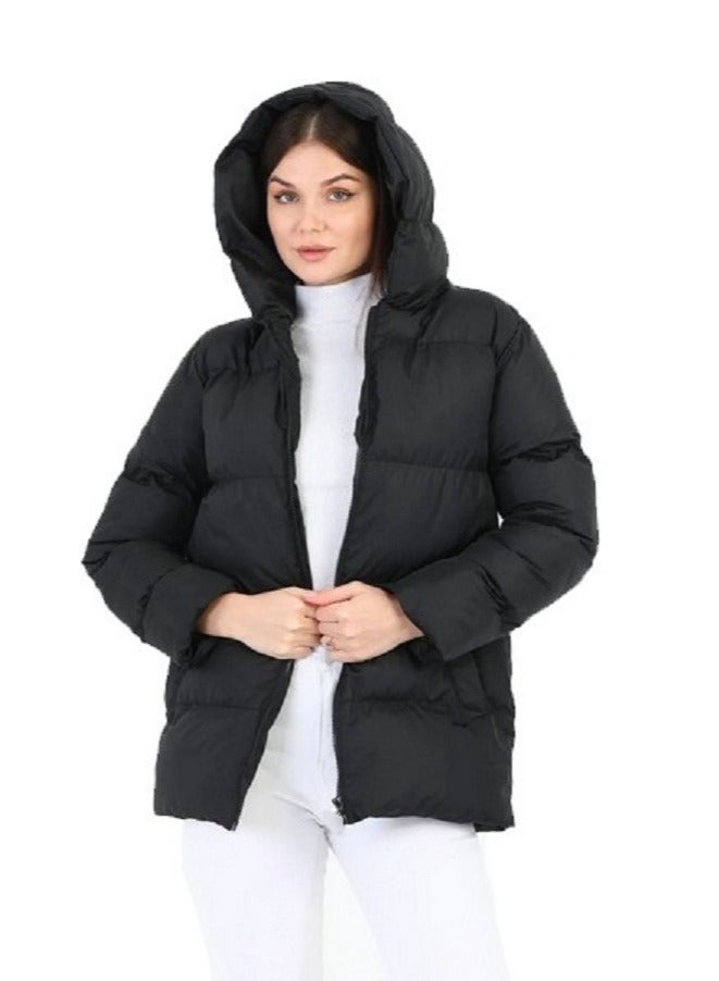 general Bomber Jacket with Removable Hood For Women - Image 4
