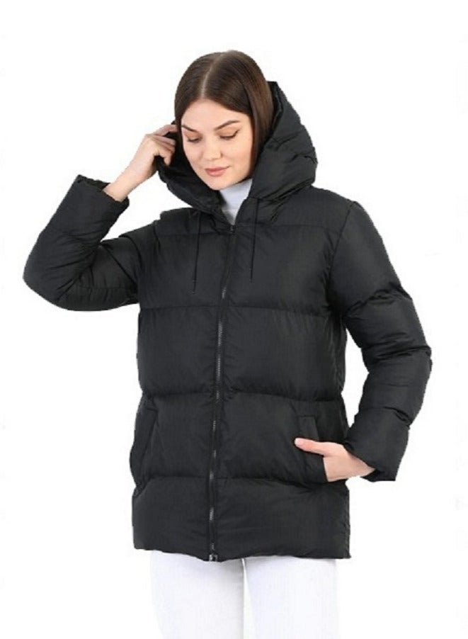 general Bomber Jacket with Removable Hood For Women - Image 3