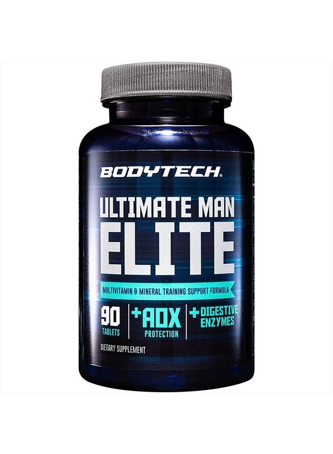 BODYTECH Ultimate Man Elite Multivitamin & Mineral Training Support Formula, 45 Servings (90 Tablets) - Image 1