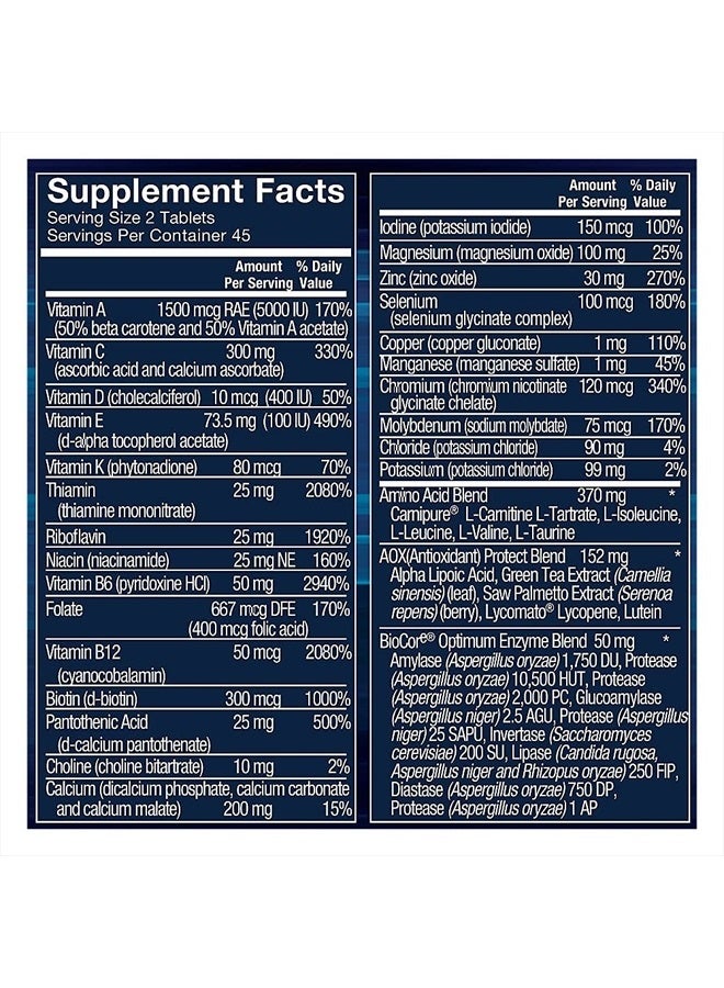 BODYTECH Ultimate Man Elite Multivitamin & Mineral Training Support Formula, 45 Servings (90 Tablets) - Image 2