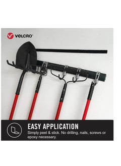 Velcro VELCRO Brand Heavy Duty Fasteners | 4x2 Inch Strips with Adhesive 8 Sets | Holds 10 lbs | Black Industrial Strength Stick On Tape | Indoor or Outdoor Use (VEL-30703-USA), 8 Count (Pack of 1)  - Image 4