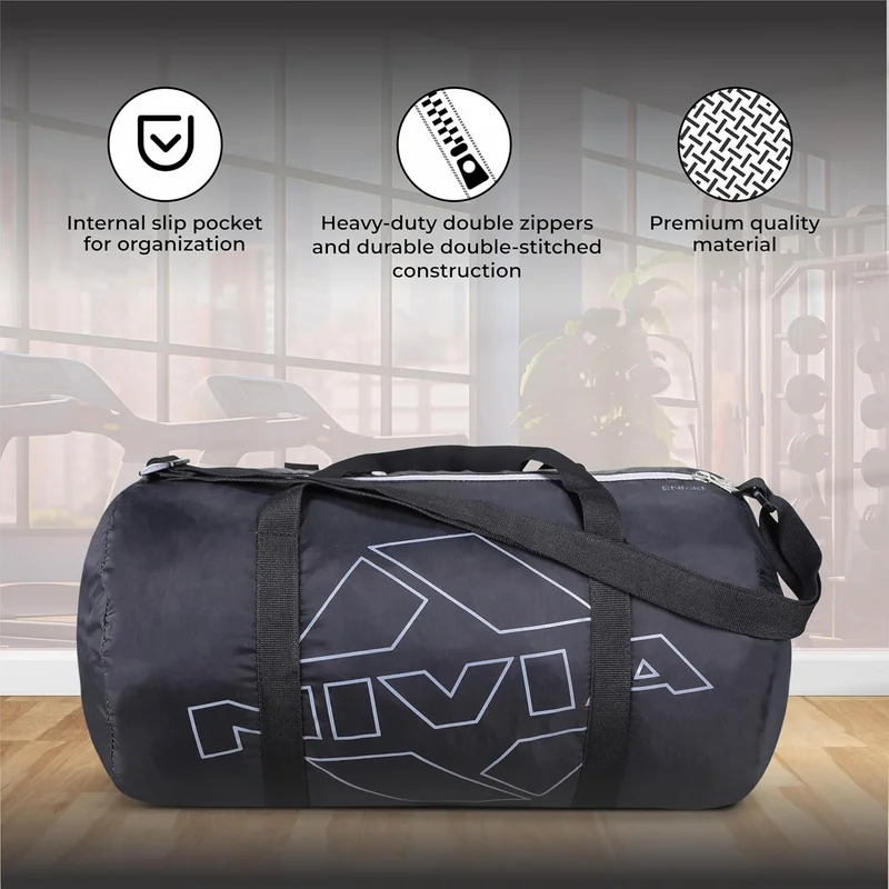 نيفيا Nivia Enfold 2.0 Duffle Bag - Black/Grey