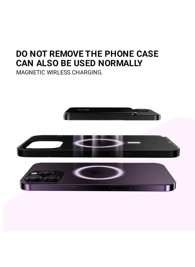 Raxoom - Wireless Power Bank Fast Charging 10000 mAh 20w With Digital Screen For MagSafe for iPhone and Andriod With Wire Battery Powerbank Portable Fast Charger Pocket Size Purple - Image 1