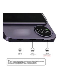 Raxoom Wireless Power Bank Fast Charging 5000 mAh 20w With Digital Screen For MagSafe for iPhone and Andriod With Wire Battery Powerbank Portable Fast Charger Pocket Size Purple  - Image 5
