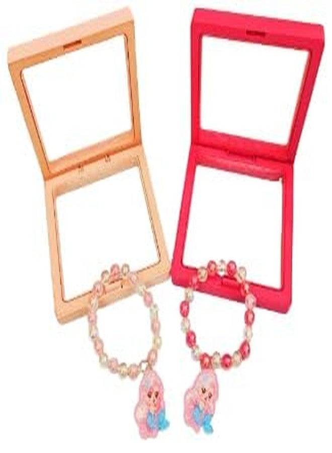 DEOXY سوار للبنات - طقم سوار راخي بتصميم حورية البحر للنساء، سوار ساحر ملون، راخي للبنات، هدية تذكارية (عبوة من قطعتين) - Image 1