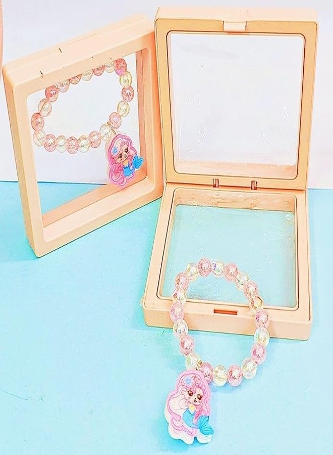 DEOXY سوار للبنات - طقم سوار راخي بتصميم حورية البحر للنساء، سوار ساحر ملون، راخي للبنات، هدية تذكارية (عبوة من قطعتين) - Image 4