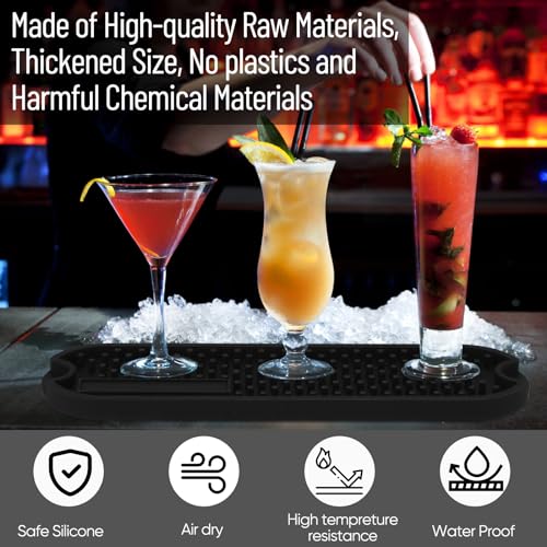 Kitwanda Bar Mat 12.2x3.3 inches,Bar Mat for Bartesian Premium Cocktail and Margarita Machine,Designed for Bartesian 55300 - Image 5