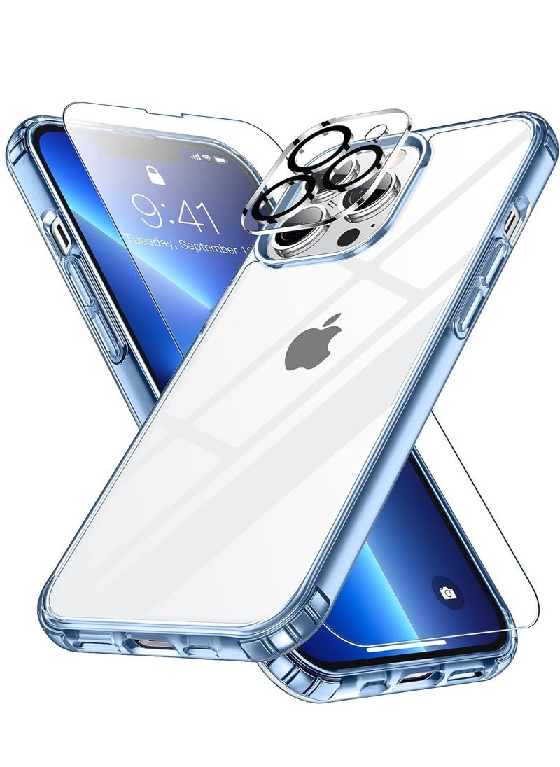 Raxoom Crystal Clear Designed for iPhone 13 Pro Case, [Not Yellowing] Slim Thin Clear Phone Case for iPhone 13 Pro 6.1 inch - Image 1