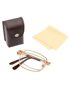 Generic Reading Glasses Folding Comfortable Full-Frame Metal Eyewear Men And Women Had Ultra Light Portable, with a special eyeglasses case and a free cotton handkerchief, Presbyopia, Exclusive from Seller INFINITY-HANDMADE Only  - Image 1