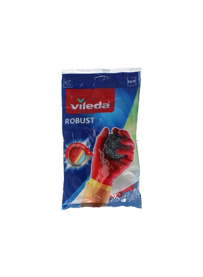LATEX Protector Gloves Red Medium VG08 - Image 2