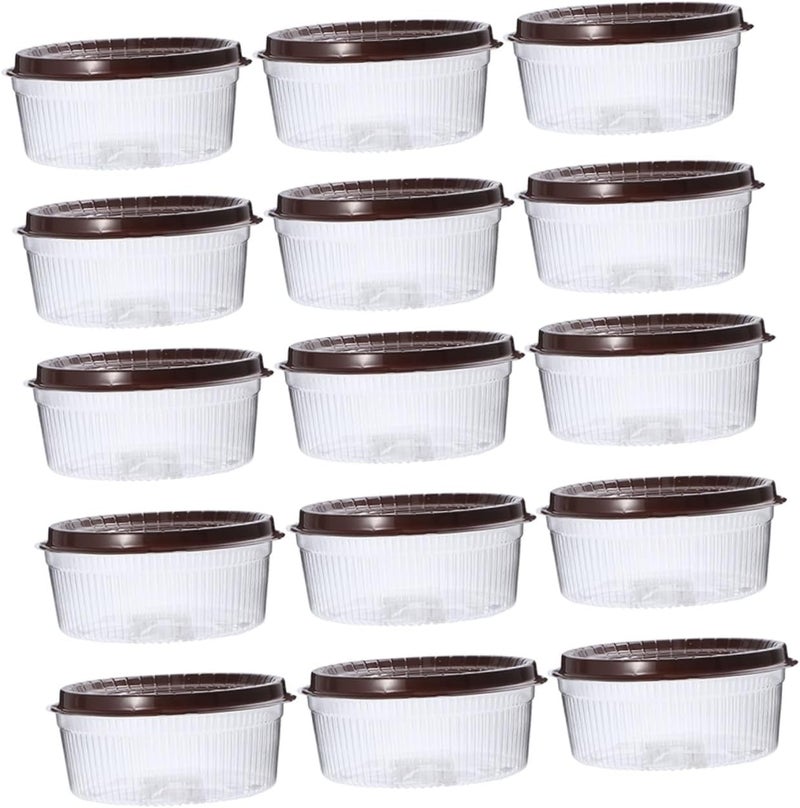 25 Pcs 8-inch Plastic Cake Boxes with Lids, Single Cupcake and Dessert Containers for Food Storage and Bakery Packaging, Portable round Cake Carriers for Home and Party Use - Image 1