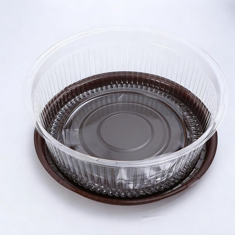25 Pcs 8-inch Plastic Cake Boxes with Lids, Single Cupcake and Dessert Containers for Food Storage and Bakery Packaging, Portable round Cake Carriers for Home and Party Use - Image 4