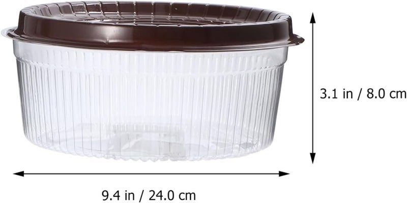 25 Pcs 8-inch Plastic Cake Boxes with Lids, Single Cupcake and Dessert Containers for Food Storage and Bakery Packaging, Portable round Cake Carriers for Home and Party Use - Image 2