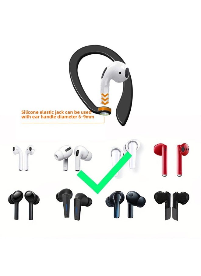 Generic - Universal Wireless Bluetooth Headset Anti-lost Ear Hanging Airpods Anti-lost Rope Headset Accessories Sports Anti-lost Ear Hanging-color:1 Pair Of White (2 Pieces)-Model:bare Metal - Image 1
